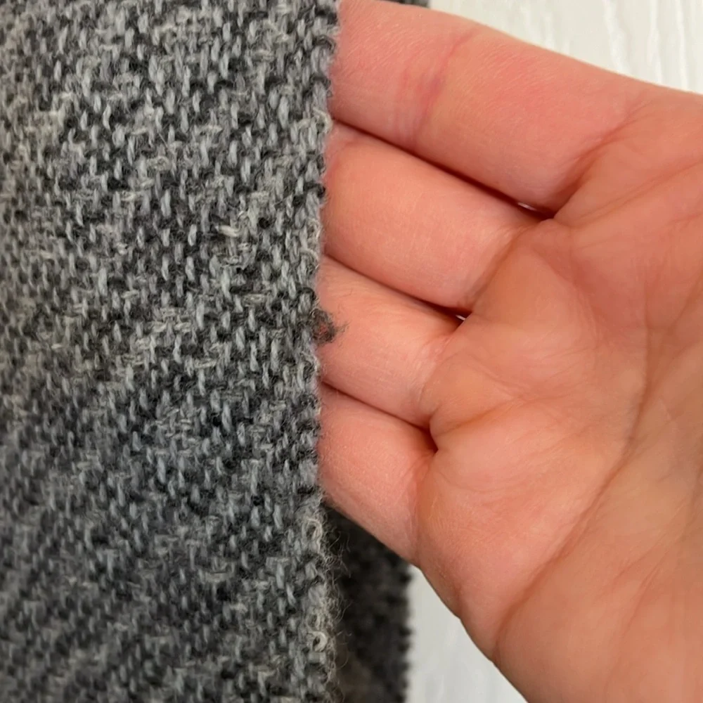 Vintage Gray Fringed Cashmere Scarf by Royal - NWT